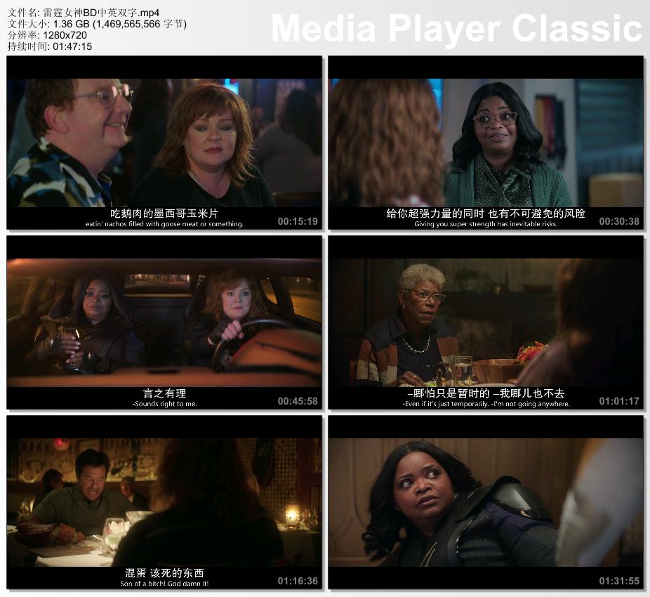 2021年美国喜剧动作片《雷霆女神》BD中英双字