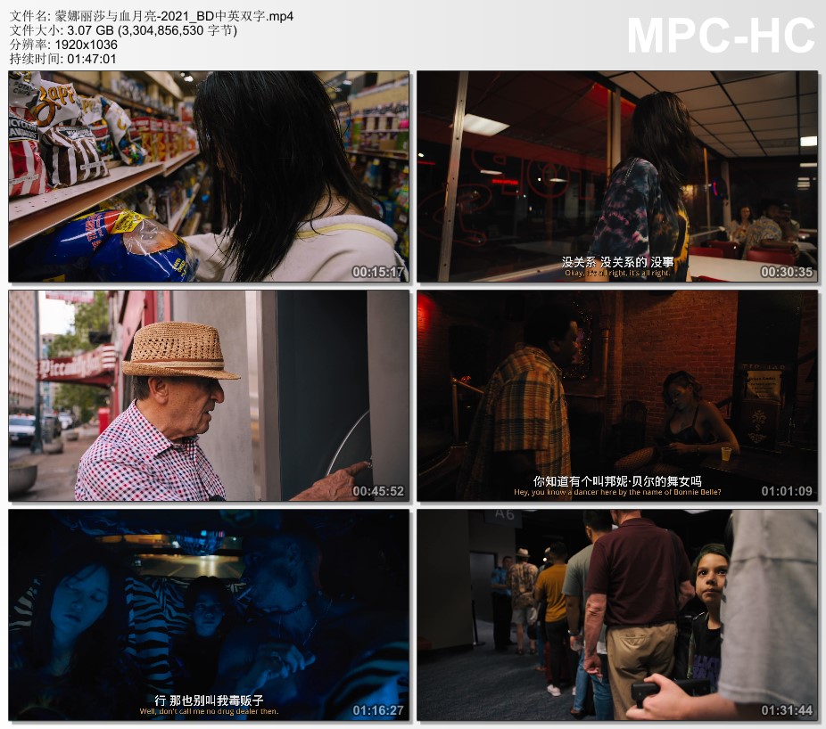 2021年美国悬疑惊悚片《蒙娜丽莎与血月亮》BD中英双字