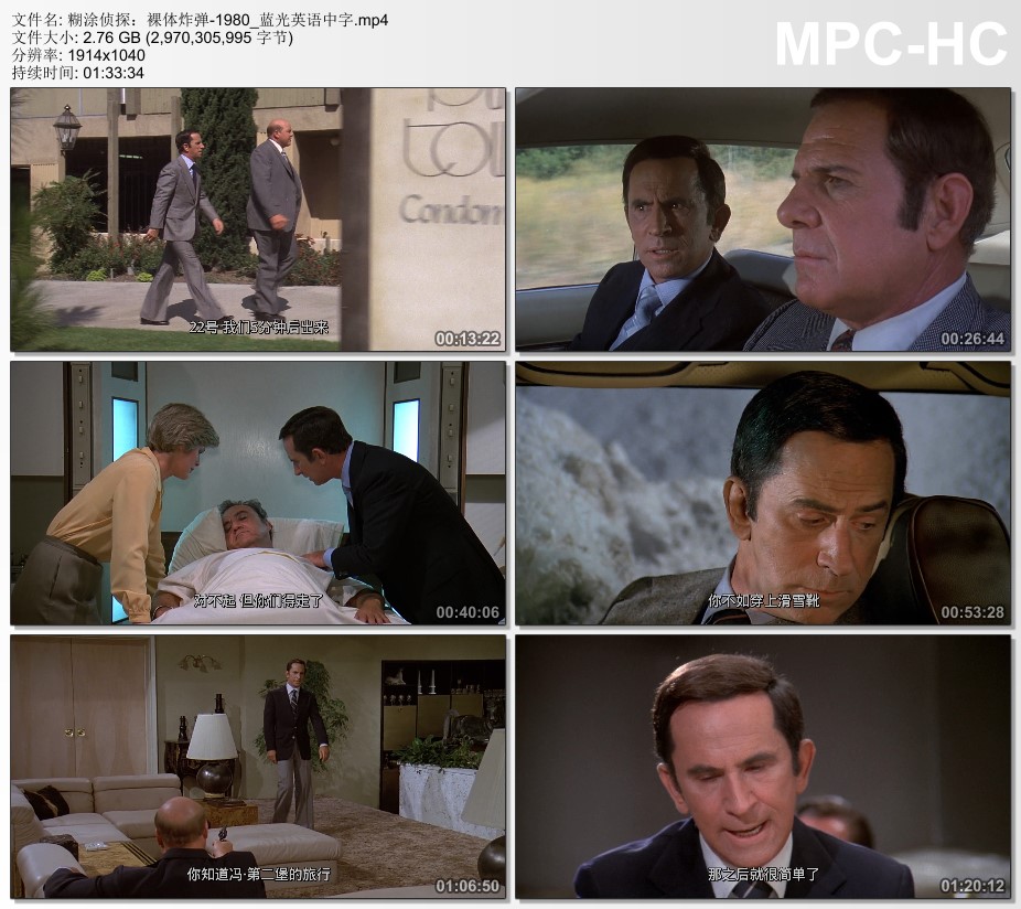 1980年美国经典喜剧片《糊涂侦探:裸体炸弹》蓝光英语中字