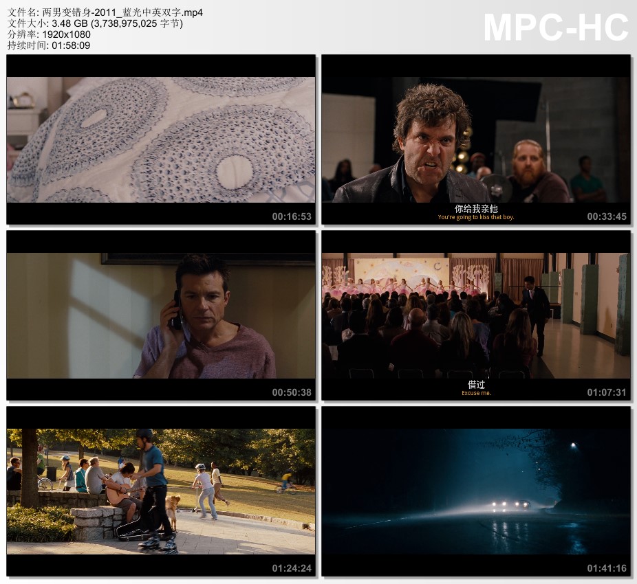 2011年美国经典喜剧片《两男变错身》蓝光中英双字