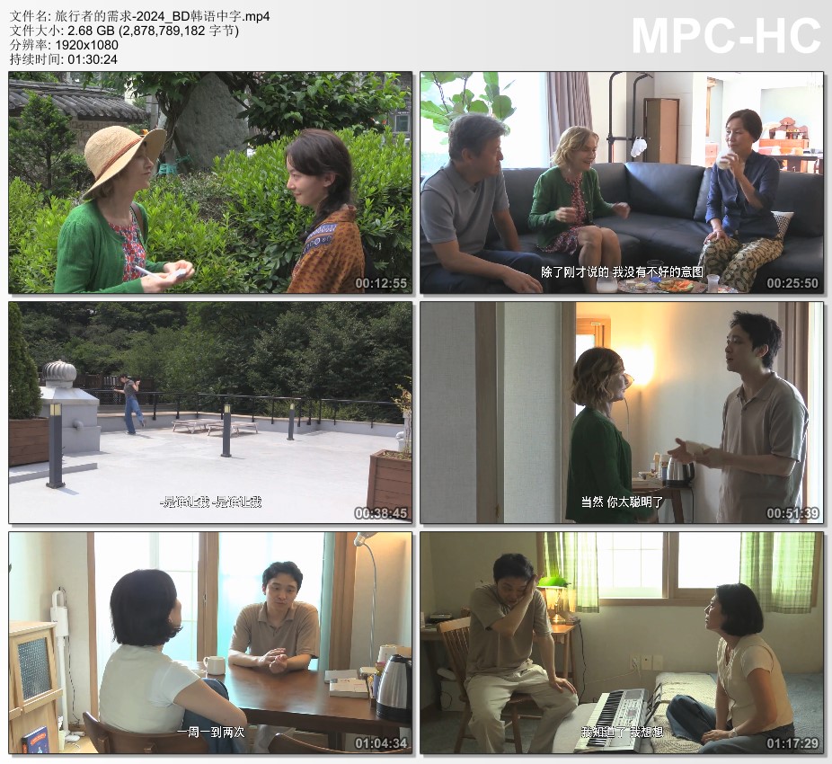 2024年韩国剧情片《旅行者的需求》BD韩语中字