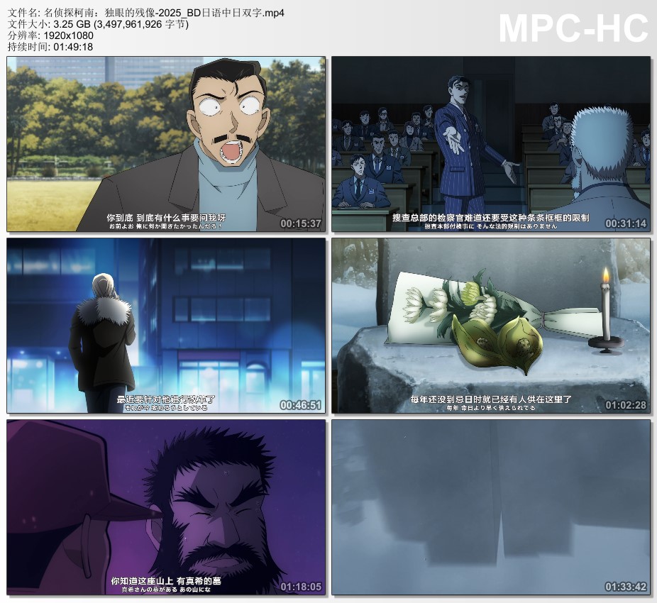 2025年日本动画片《名侦探柯南:独眼的残像》BD日语中日双字