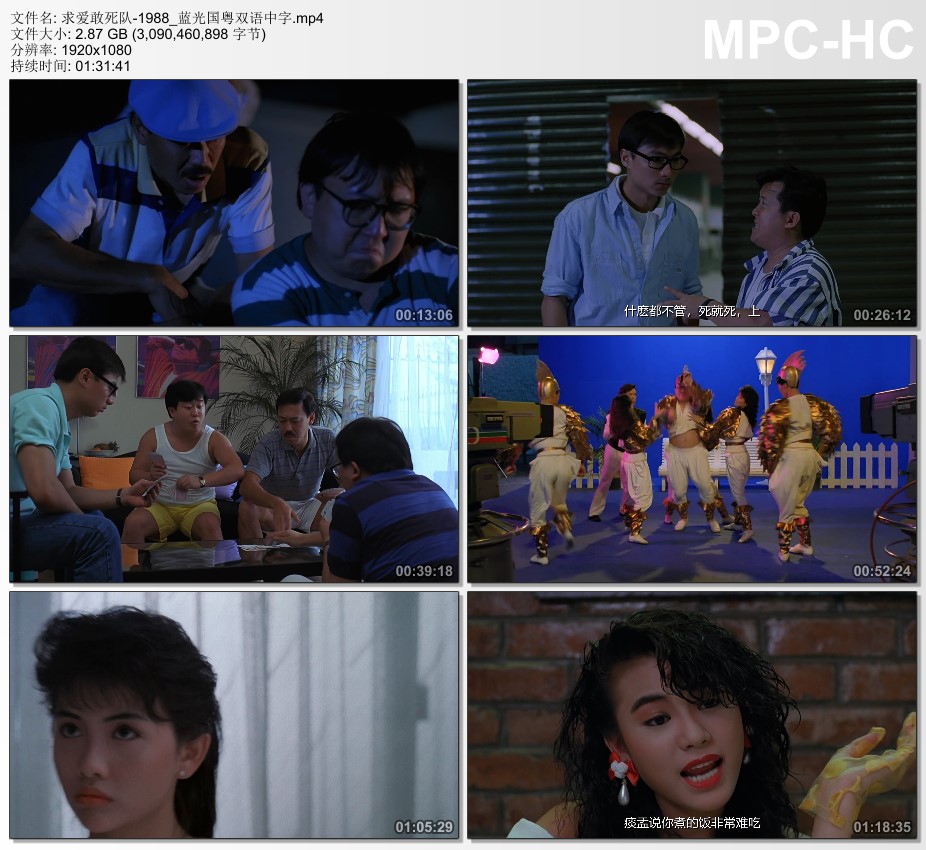 1988年中国香港经典喜剧片《求爱敢死队》蓝光国粤双语中字