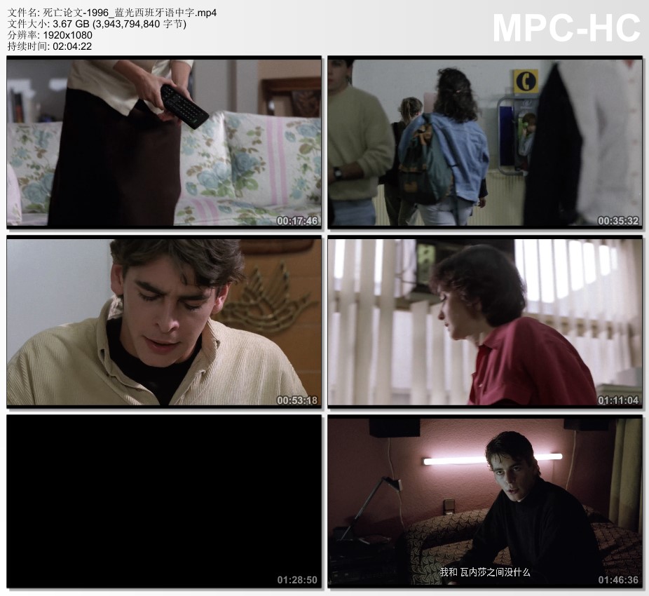 1996年西班牙经典悬疑片《死亡论文》蓝光西班牙语中字