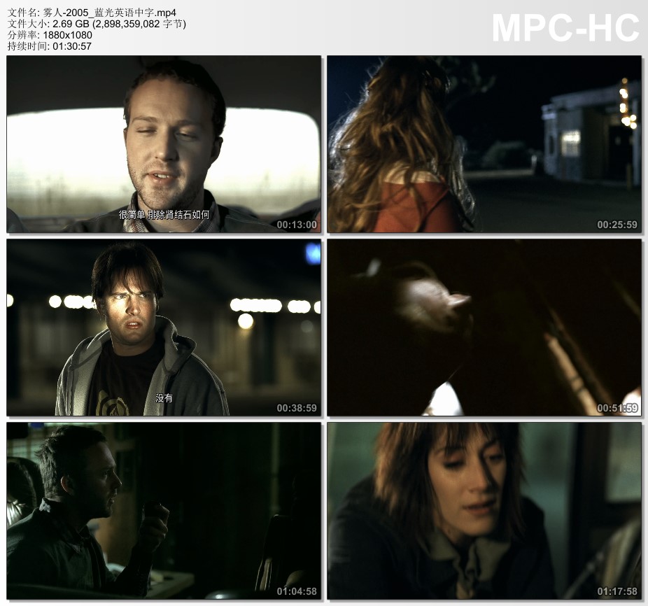 2005年美国经典悬疑片《雾人》蓝光英语中字