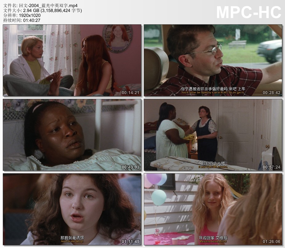 2004年美国经典喜剧片《回文》蓝光中英双字
