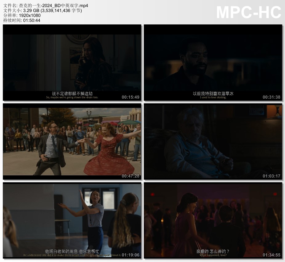 2024年美国科幻片《查克的一生》BD中英双字