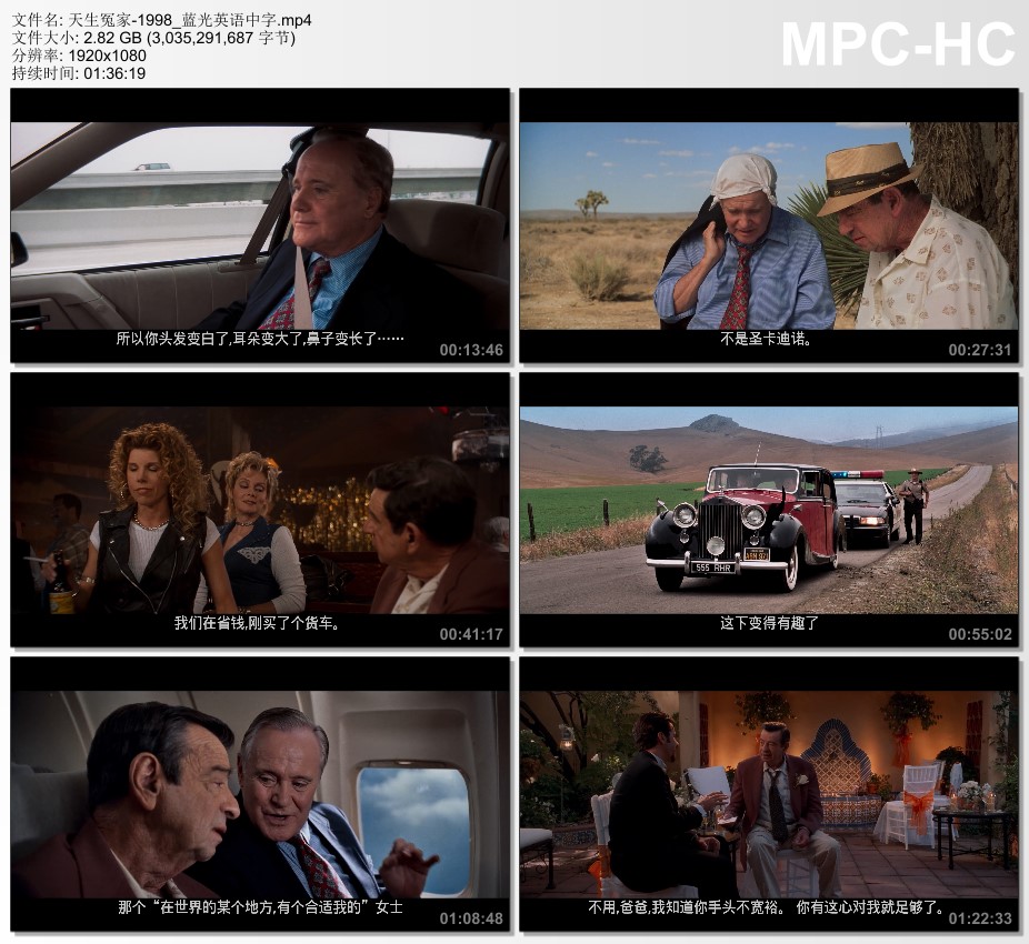 1998年美国经典喜剧片《天生冤家》蓝光英语中字