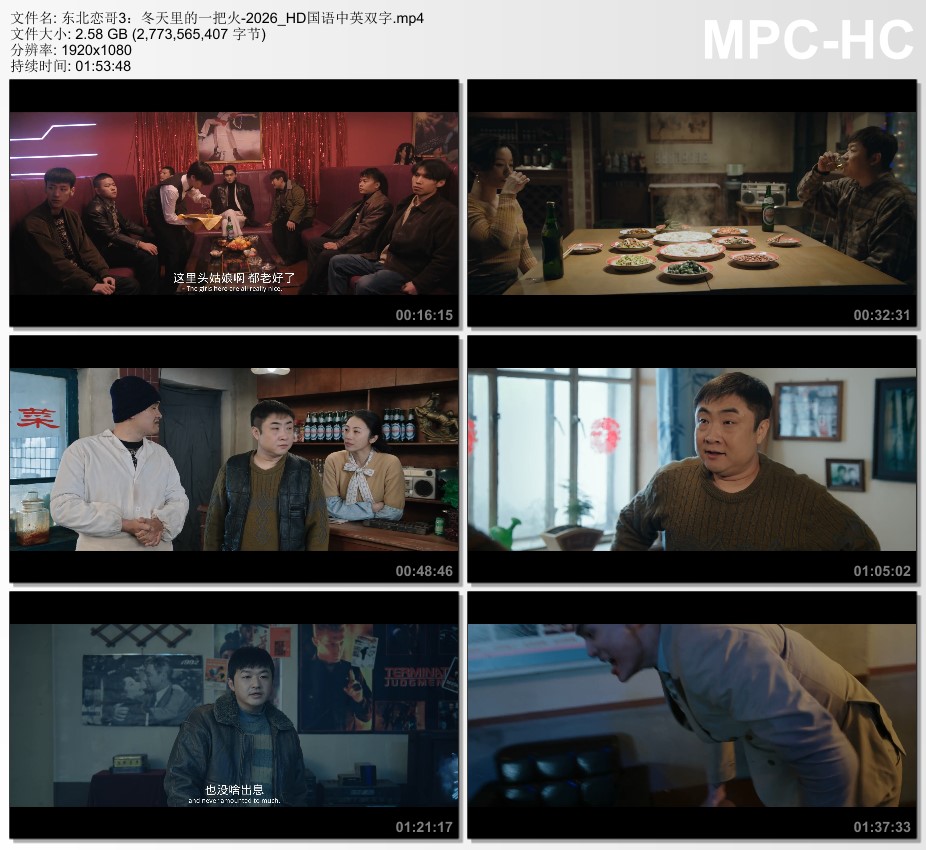 2026年国产喜剧片《东北恋哥3：冬天里的一把火》HD国语中英双字