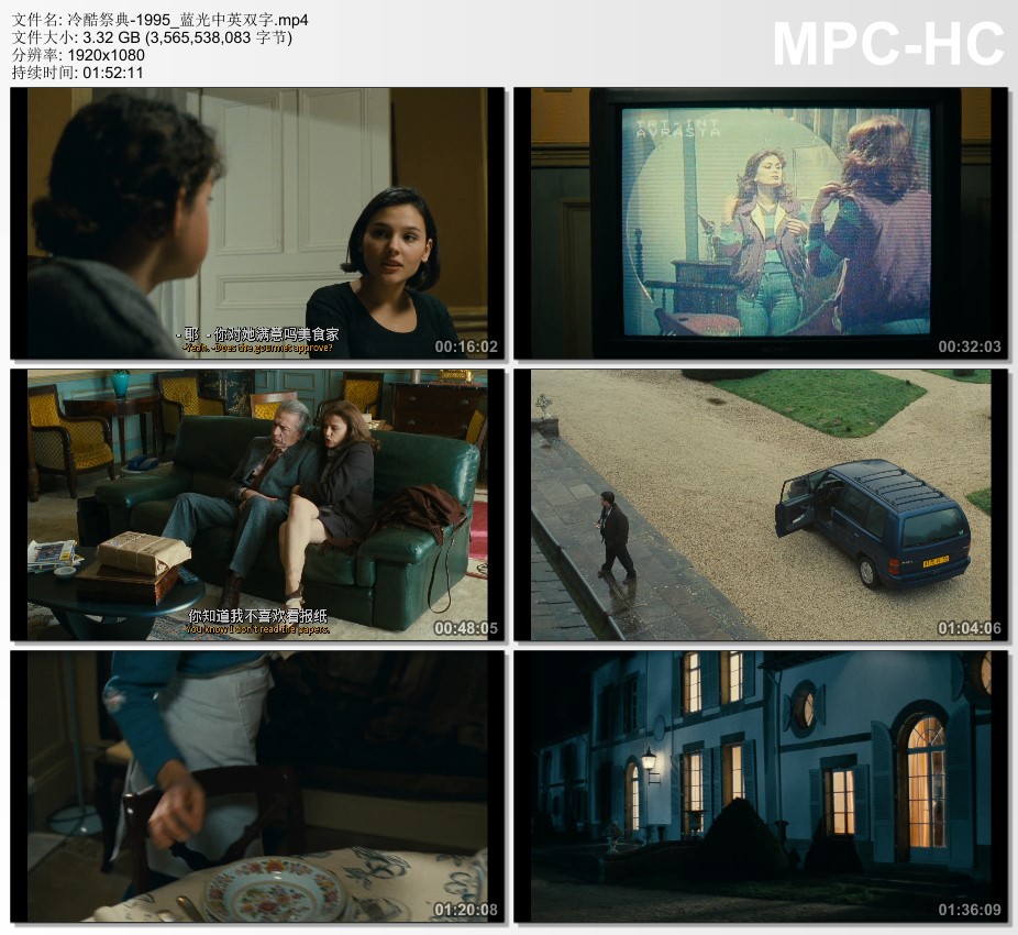 1995年法国经典惊悚片《冷酷祭典》蓝光中英双字