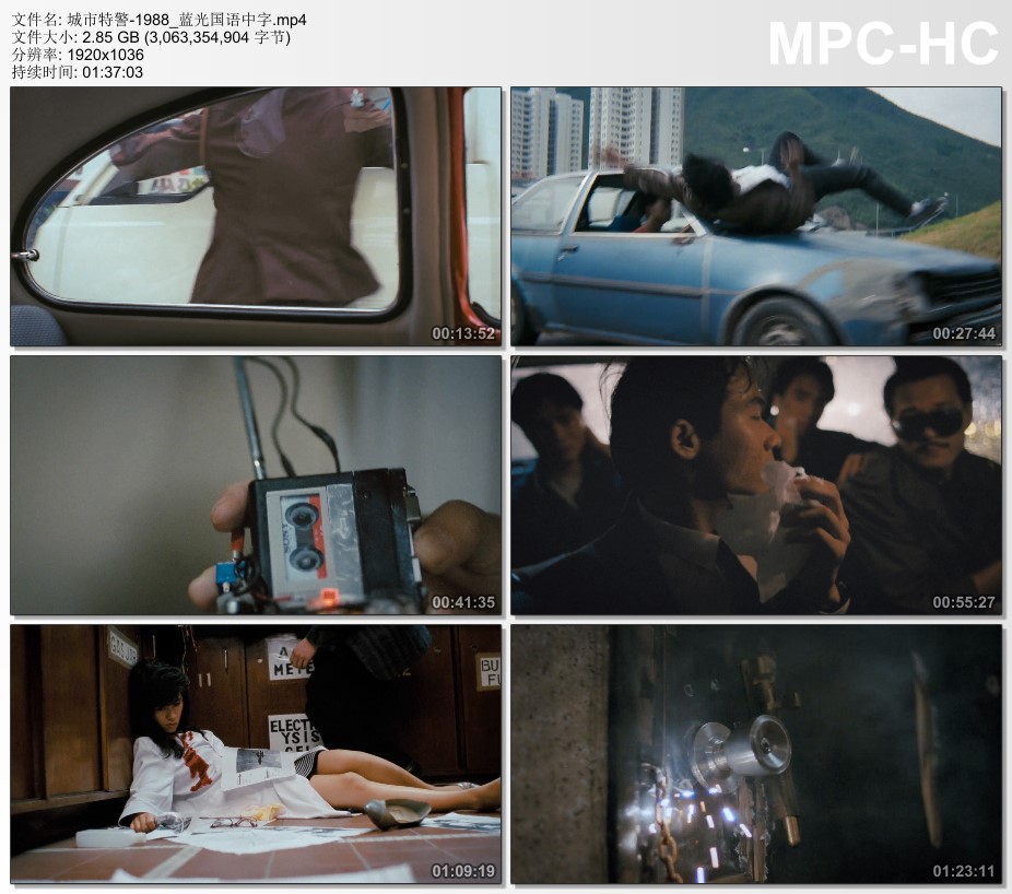 1988年中国香港经典动作片《城市特警》蓝光国语中字