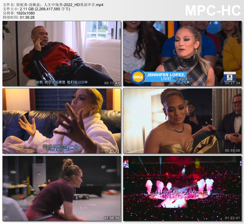 2022年美国纪录片《詹妮弗·洛佩兹：人生中场秀》HD英语中字
