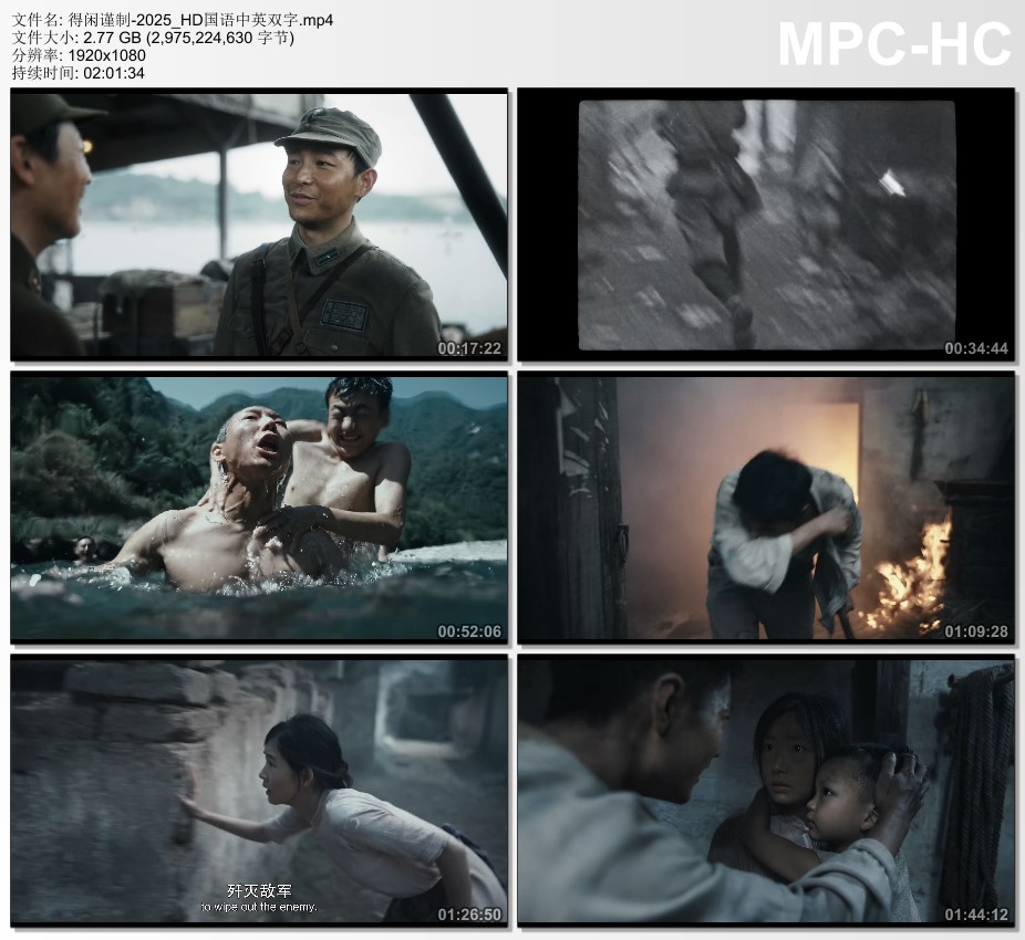 2025年国产6.9分战争片《得闲谨制》HD国语中英双字