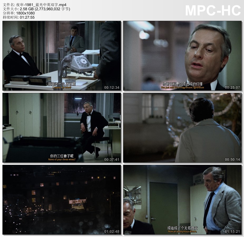 1981年法国经典惊悚犯罪片《夜审》蓝光中英双字