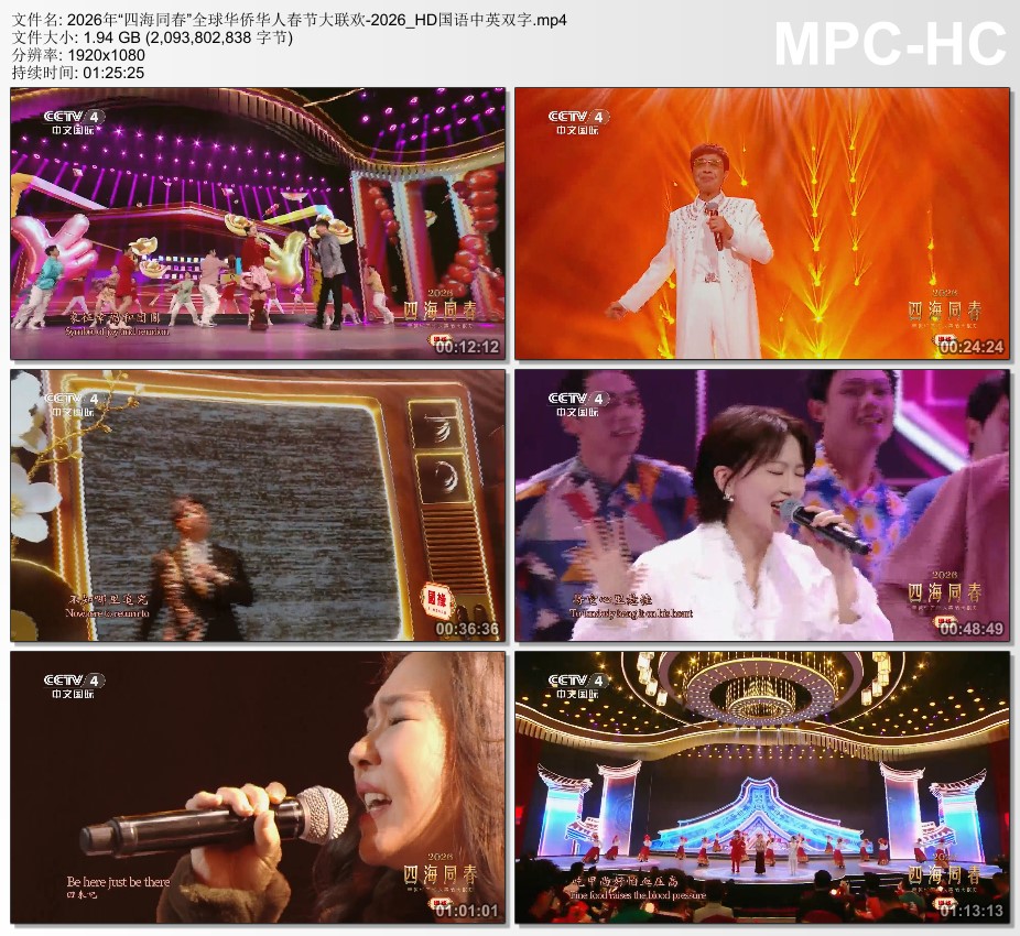 “四海同春”全球华侨华人春节大联欢HD国语中英双字