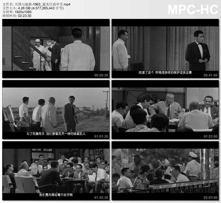 1963年日本经典犯罪片《天国与地狱》蓝光日语中字