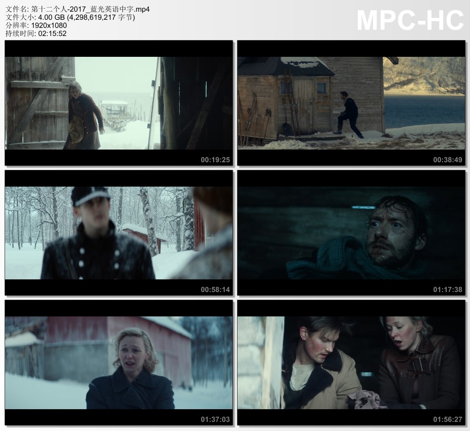 2017年挪威经典战争片《第十二个人》蓝光英语中字