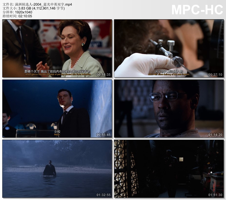 2004年美国电影《满洲候选人》蓝光中英双字