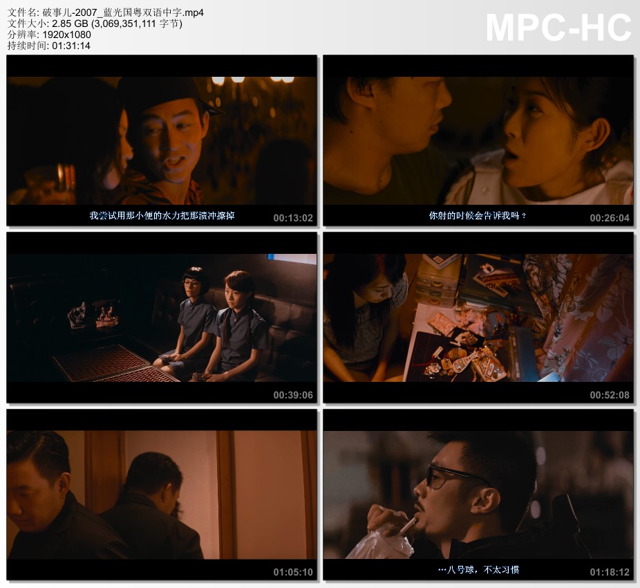 2007年中国香港电影《破事儿》蓝光国粤双语中字