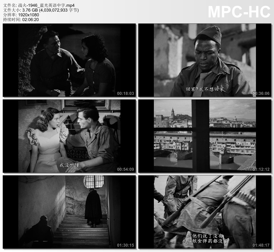 1946年意大利经典战争片《战火》蓝光英语中字