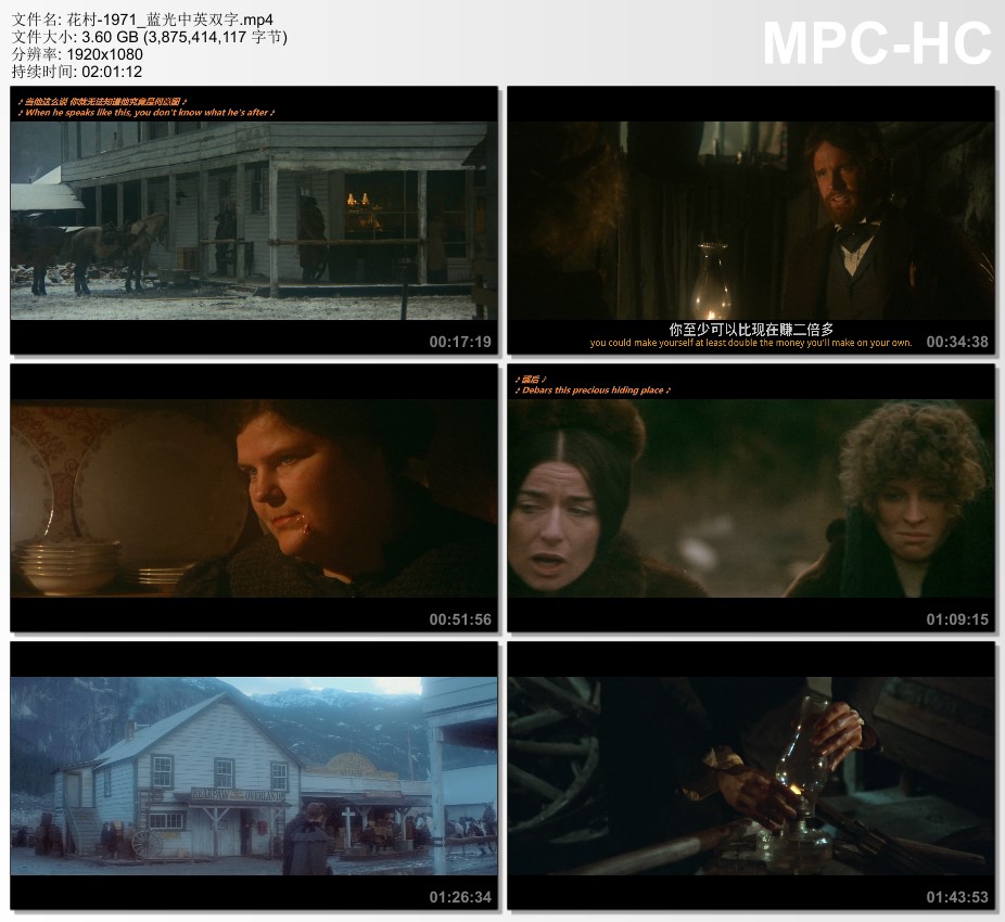 1971年美国电影《花村》蓝光中英双字