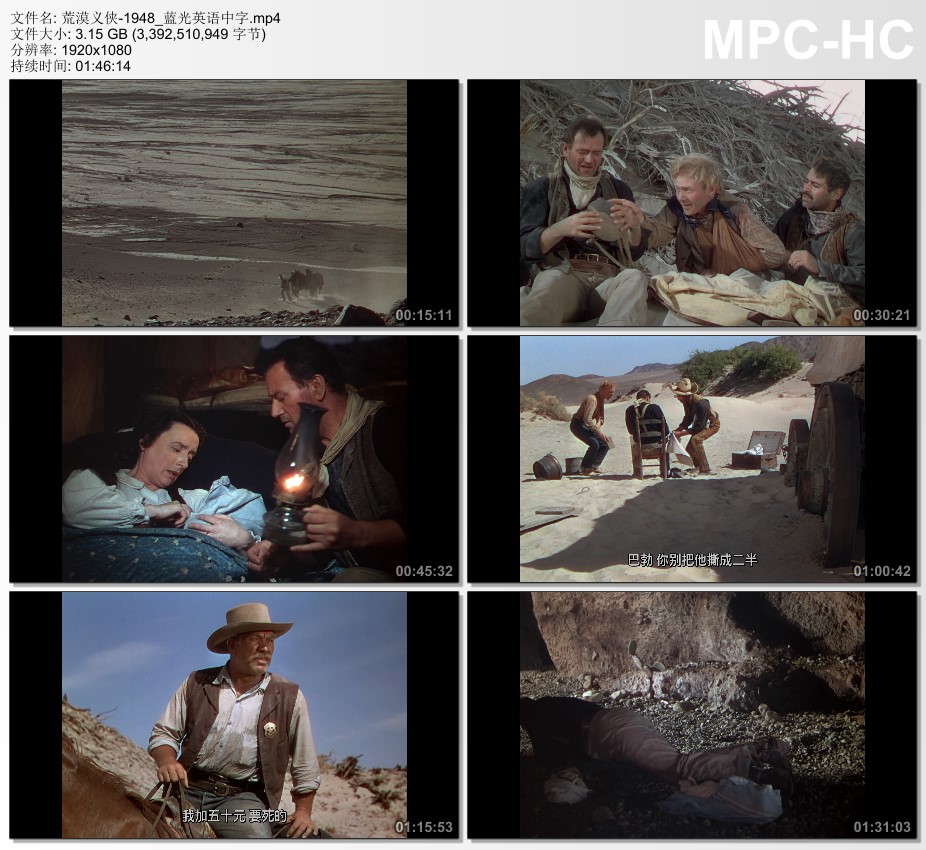 1948年美国电影《荒漠义侠》蓝光英语中字