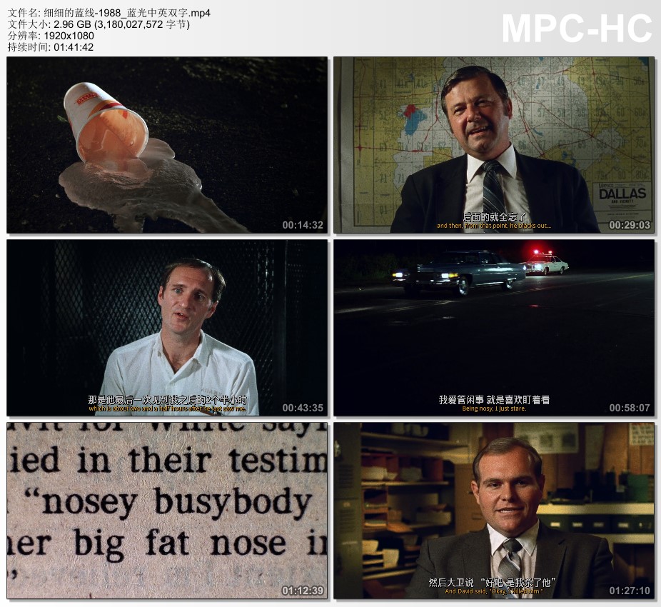 1988年美国电影《细细的蓝线》蓝光中英双字