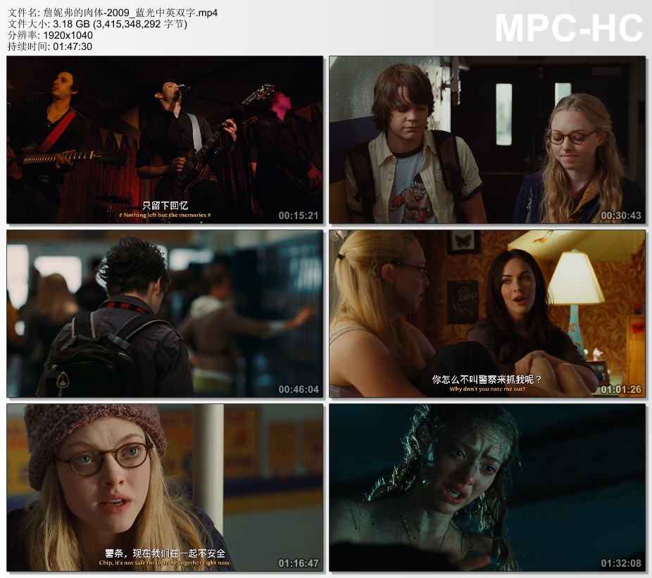 2009年美国经典喜剧片《詹妮弗的肉体》蓝光中英双字