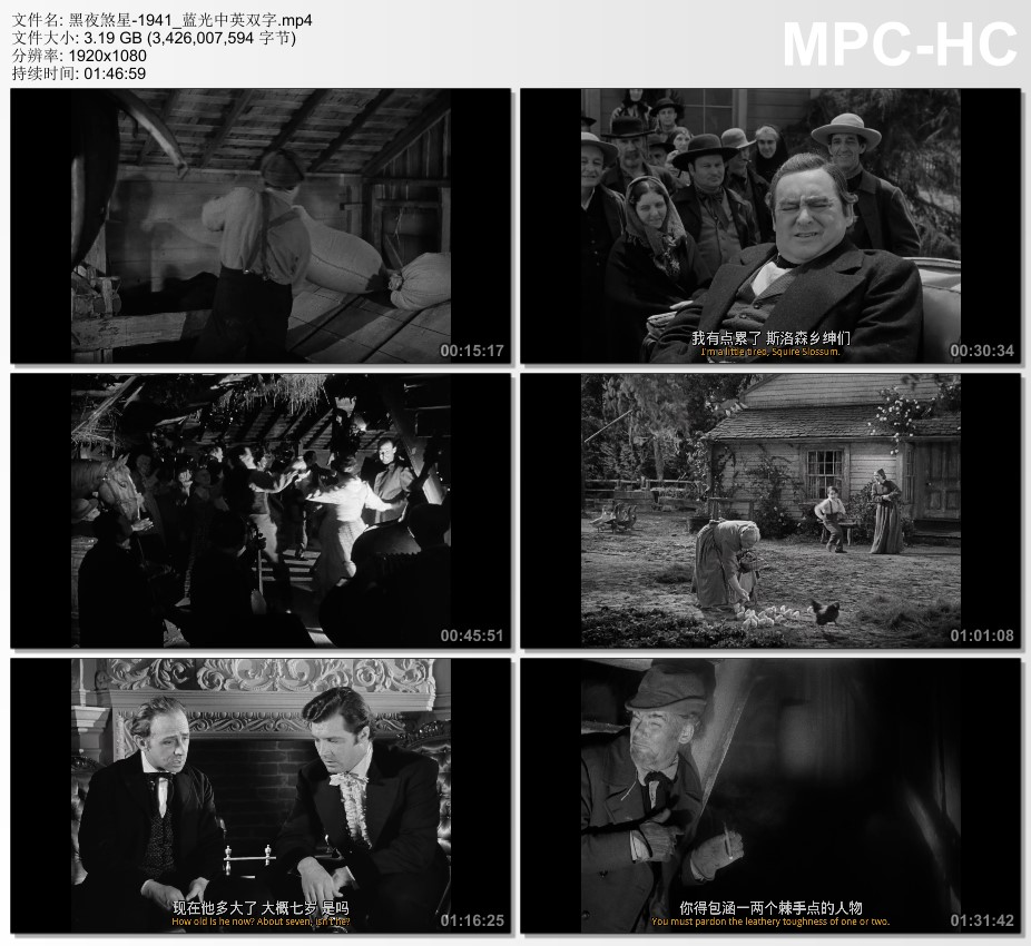 1941年美国电影《黑夜煞星》蓝光中英双字