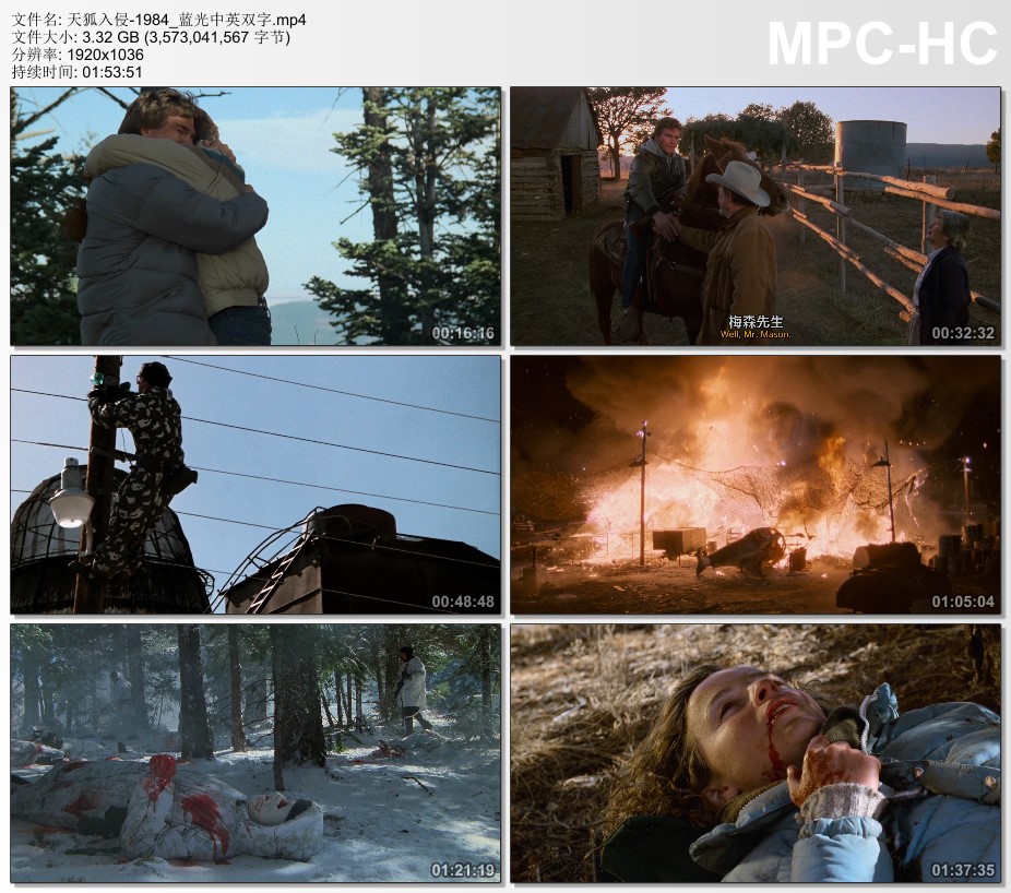 1984年美国经典动作片《天狐入侵》蓝光中英双字