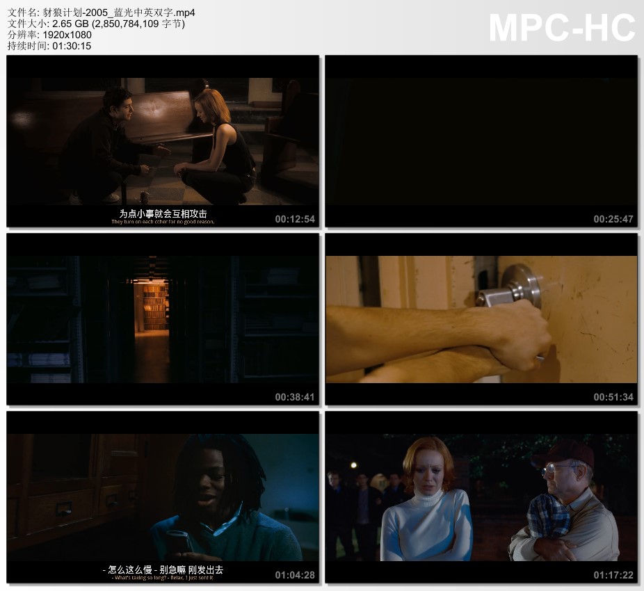 2005年美国经典悬疑片《豺狼计划》蓝光中英双字